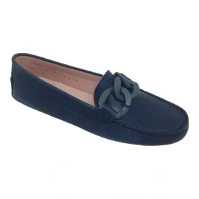 49914 - Navy Soft Leather Soft Loafer for Teen/Women by Pretty Ballerinas