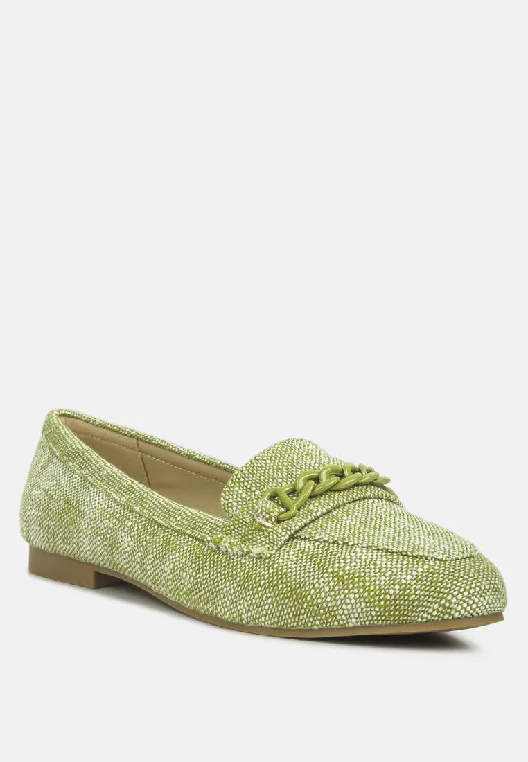 Abeera Chain Embellished Loafers