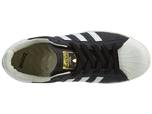 adidas Originals Men's Superstar Shoe Running, Black/White/Metallic/Gold, ((5 M US)