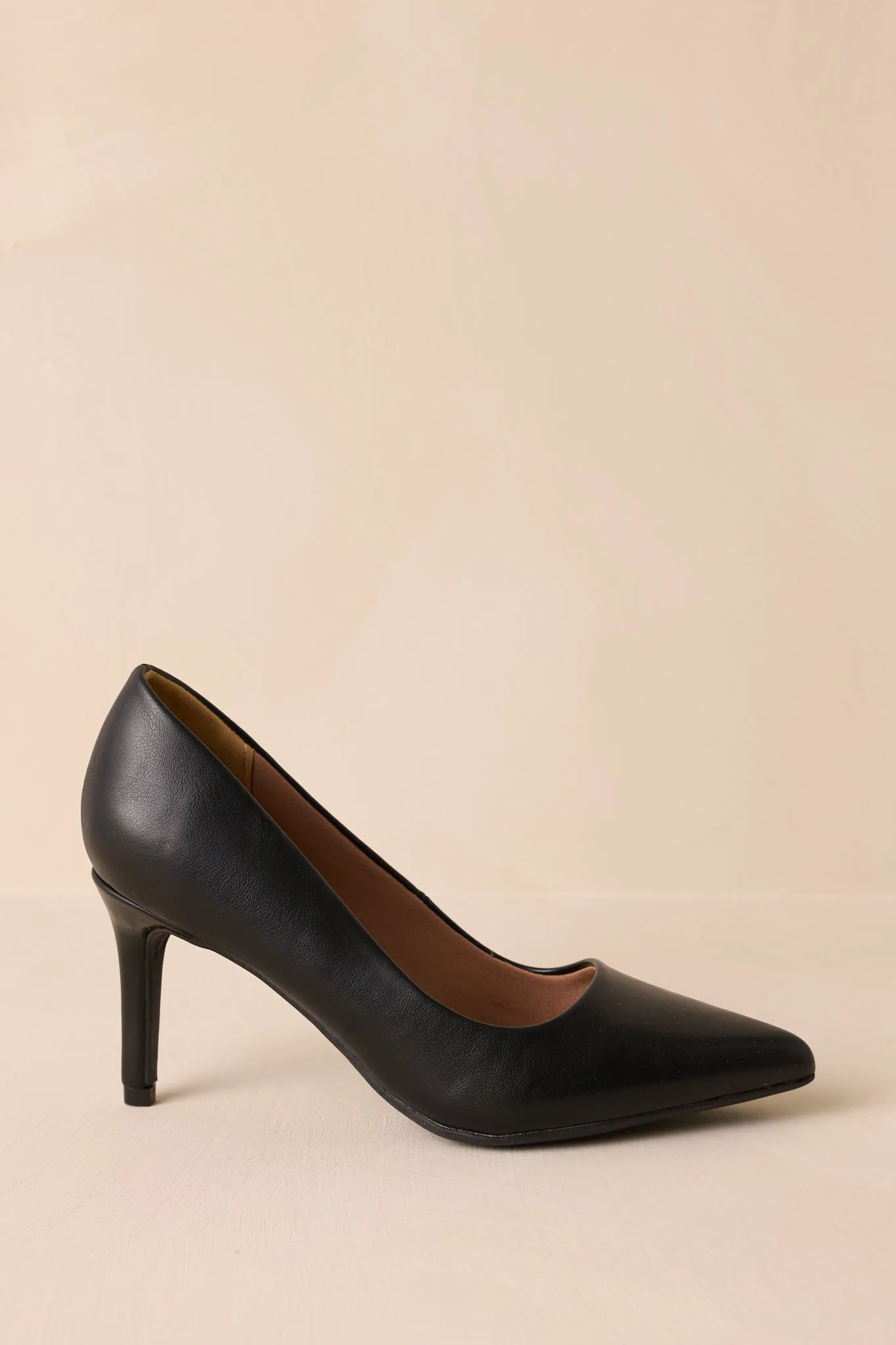 Bold Balance Black Pointed Toe Pump Heels