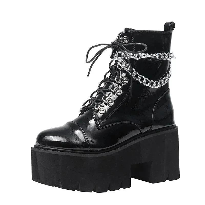 Chains Chunky Platform Boots