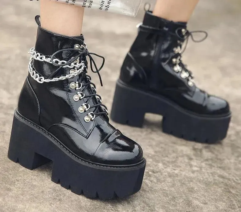 Chains Chunky Platform Boots