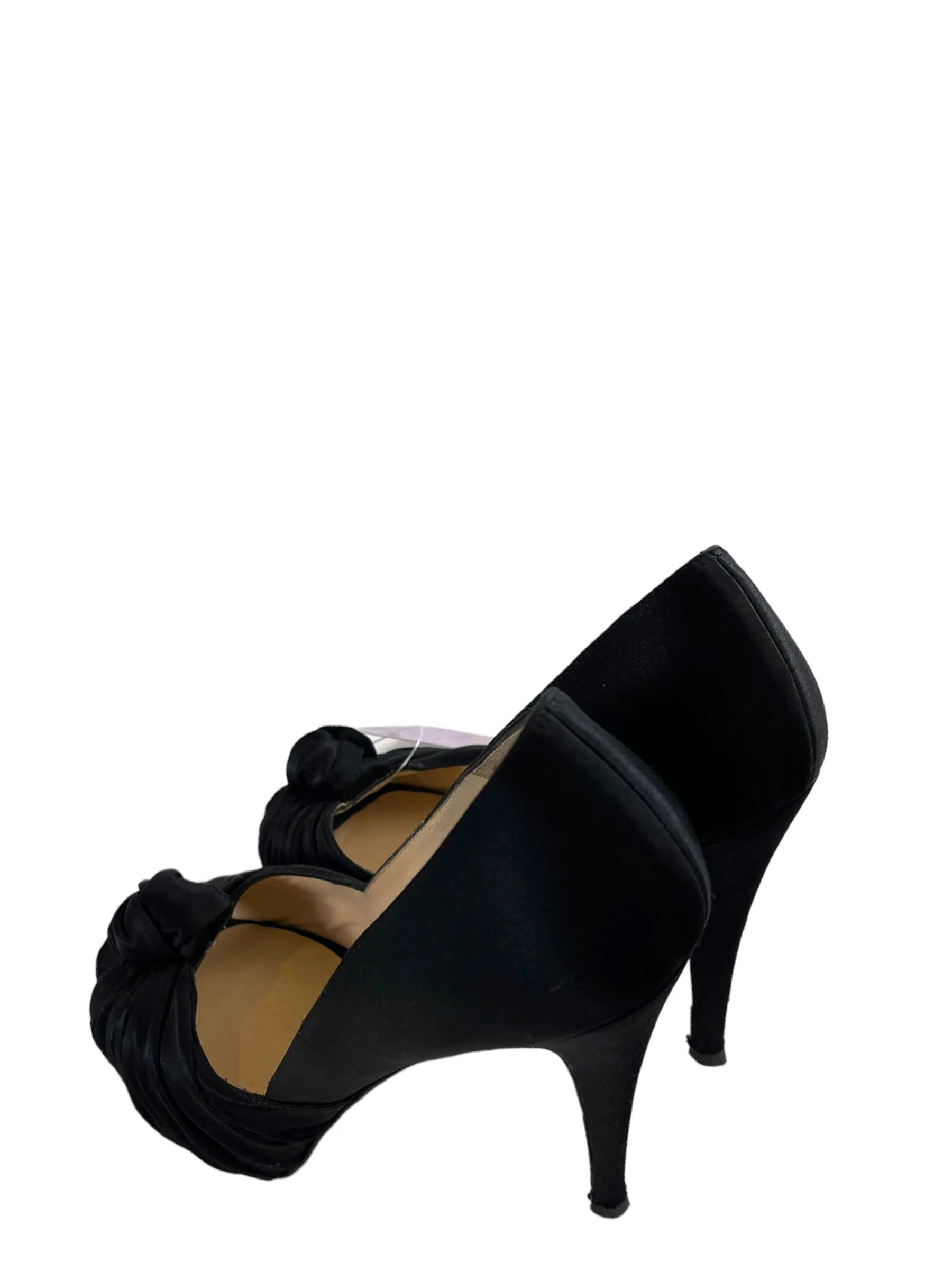 Christian Louboutin Black Satin Bow Heels - UK 6.5 / 40