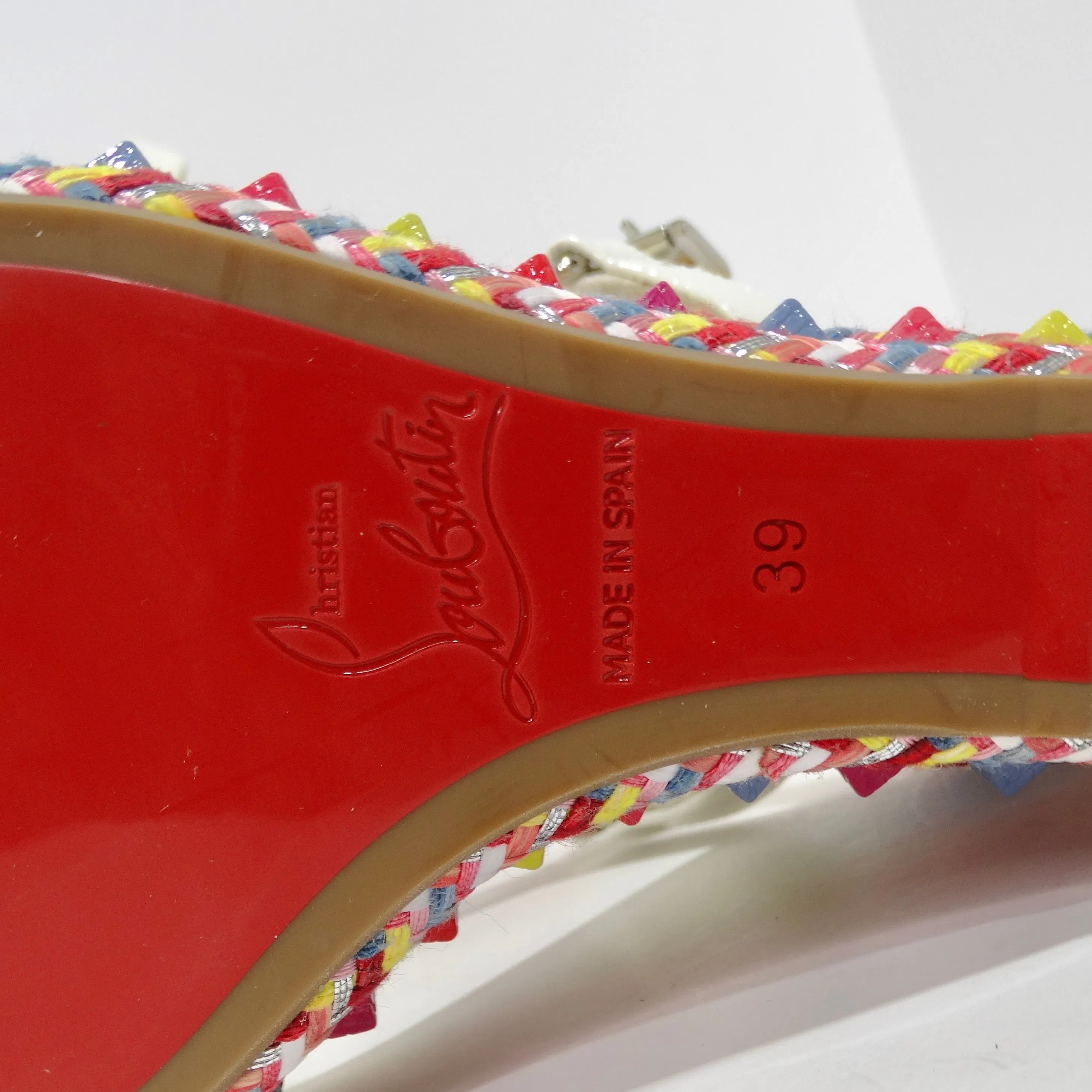 Christian Louboutin Multicolor Printed Stud Wedges