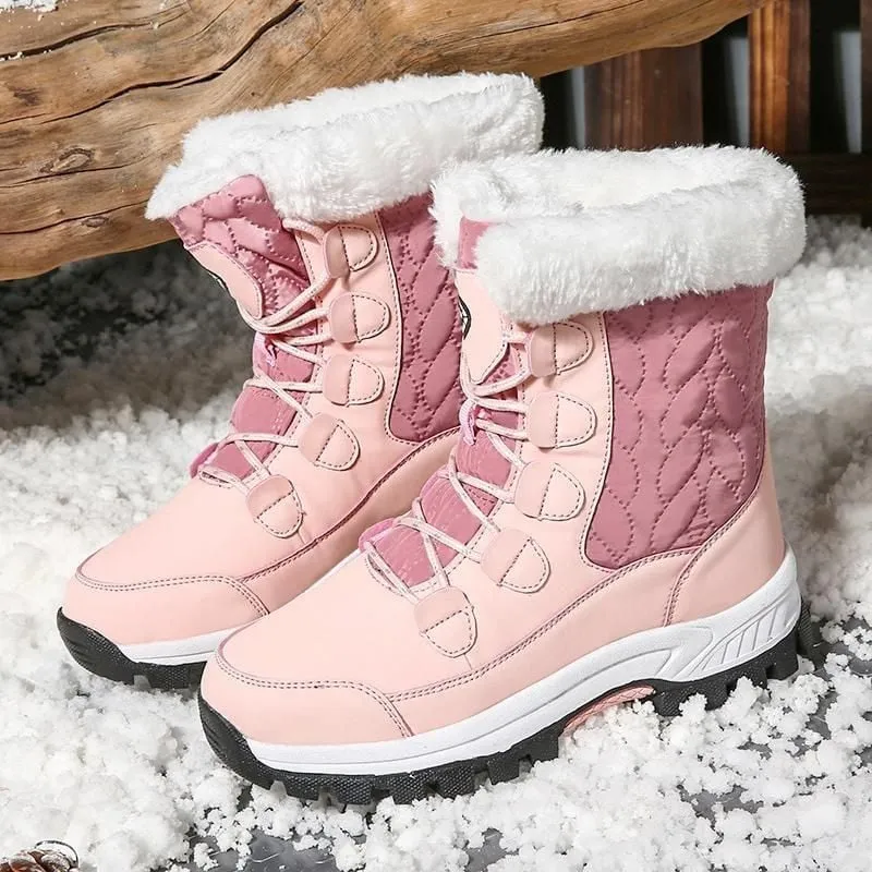 Dyavor Snow Boots Women Winter Keep Warm Water-proof Shoes