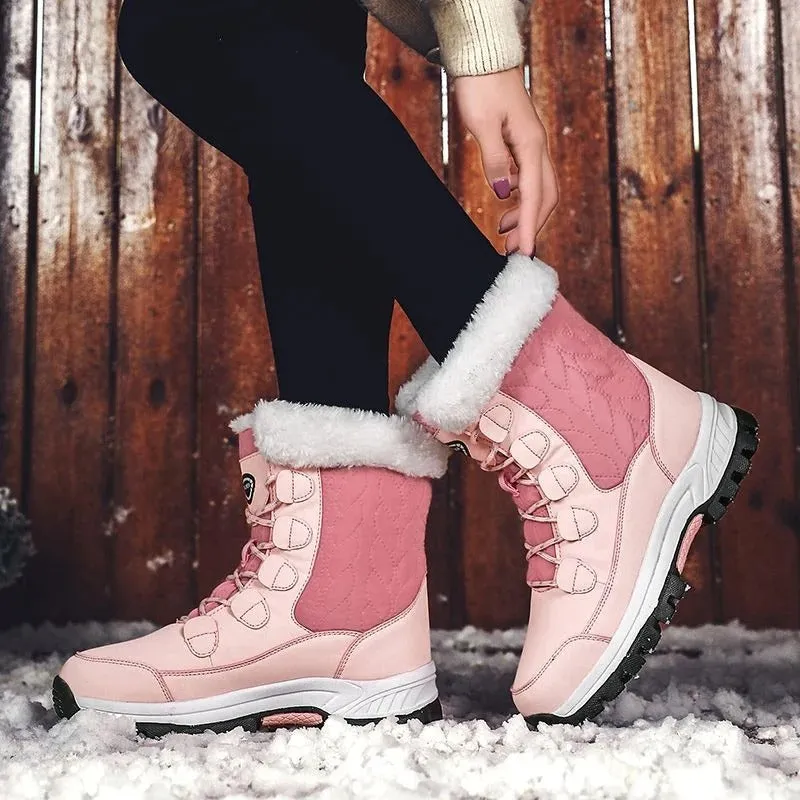 Dyavor Snow Boots Women Winter Keep Warm Water-proof Shoes