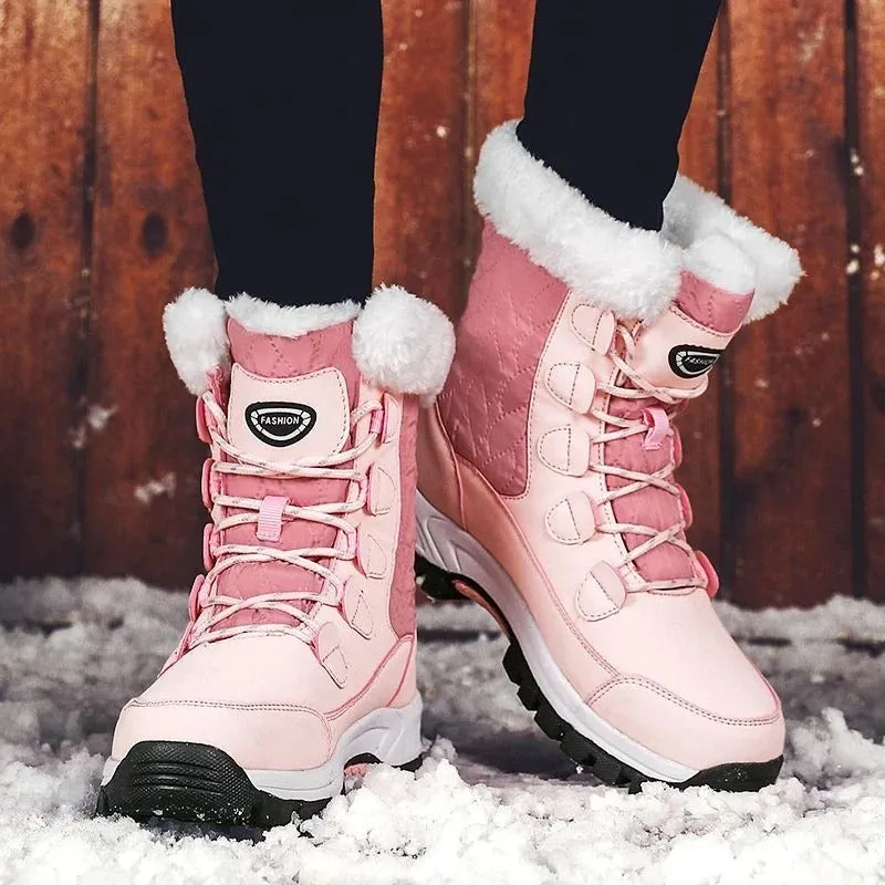 Dyavor Snow Boots Women Winter Keep Warm Water-proof Shoes