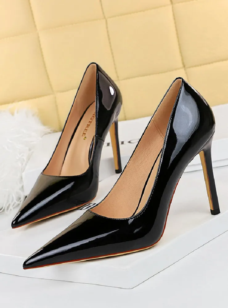 High Heel Patent Leather Heels