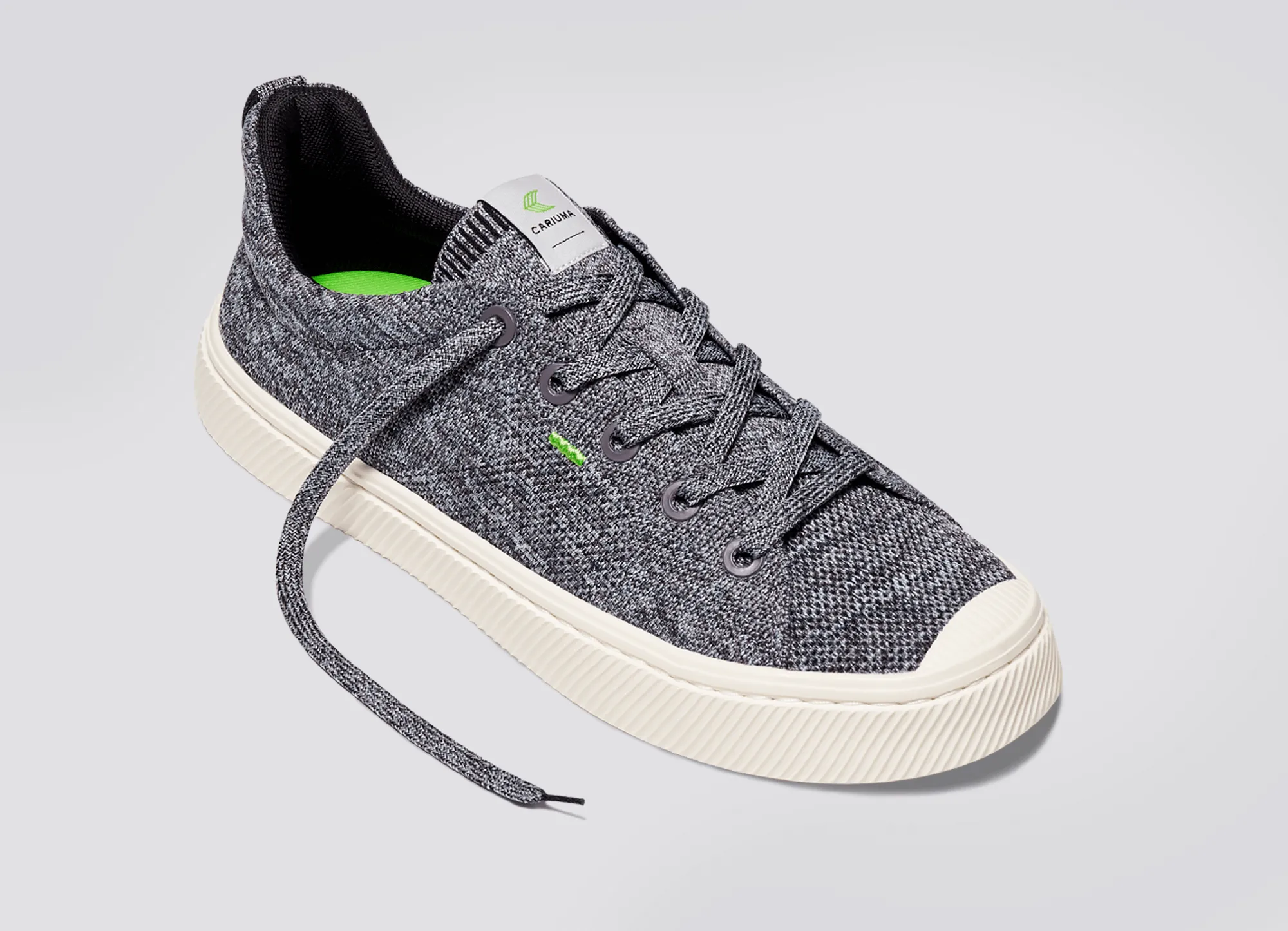 IBI Low Stone Grey Knit Sneaker Men