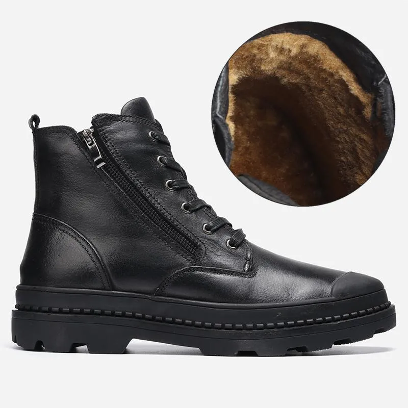 Men's Genuine Leather Warm Boots