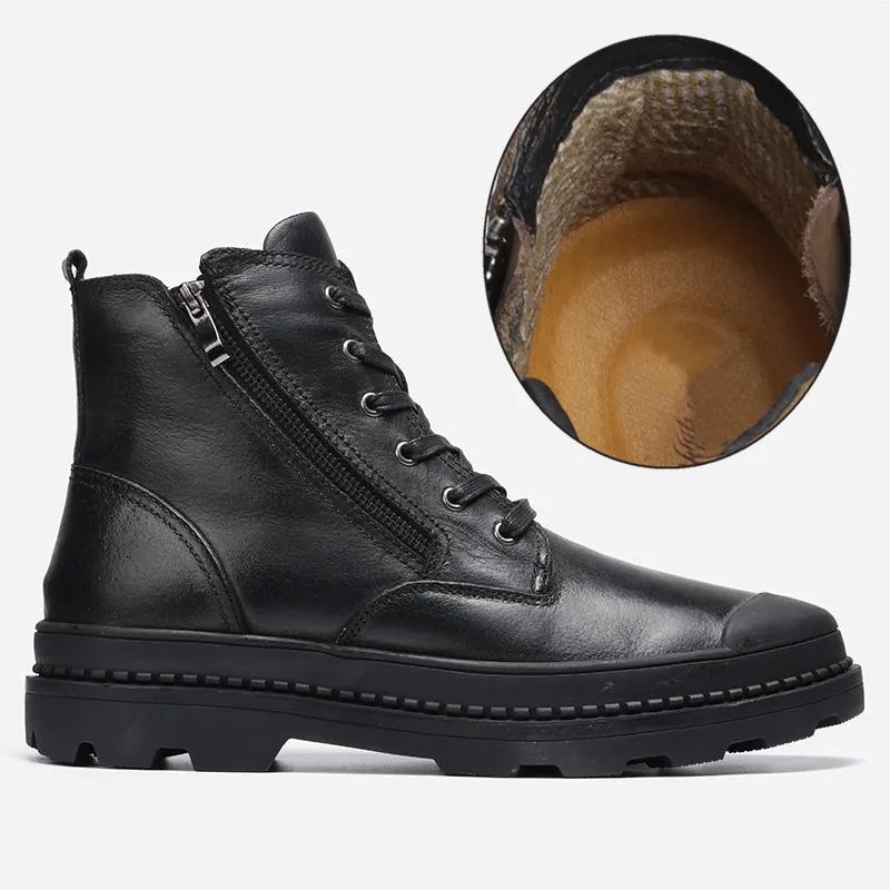 Men's Genuine Leather Warm Boots