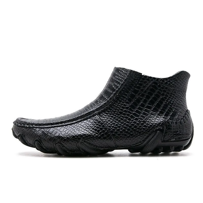 Men's Leather Warm Ankle Boots