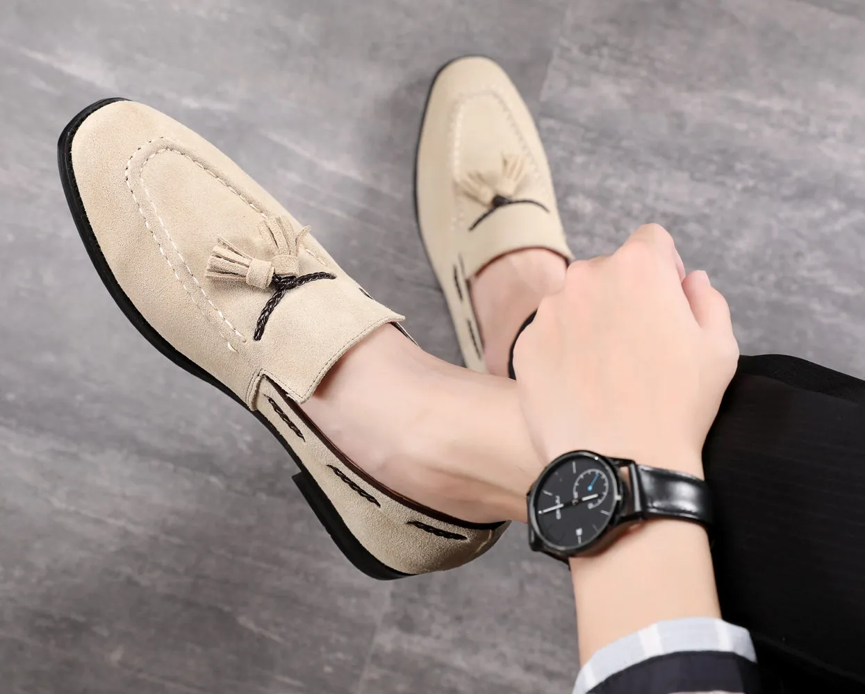 Men's Tassel Bicycle Toe Loafers