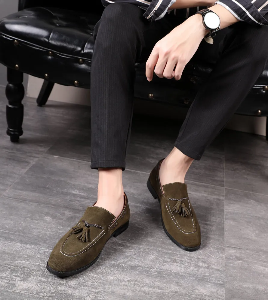 Men's Tassel Bicycle Toe Loafers