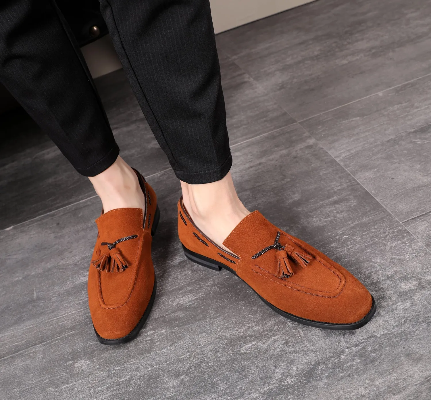 Men's Tassel Bicycle Toe Loafers