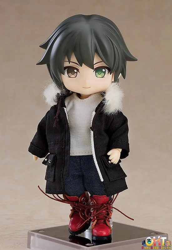 Nendoroid Doll Warm Clothing Set: Boots & Mod Coat (Black/Khaki Green)