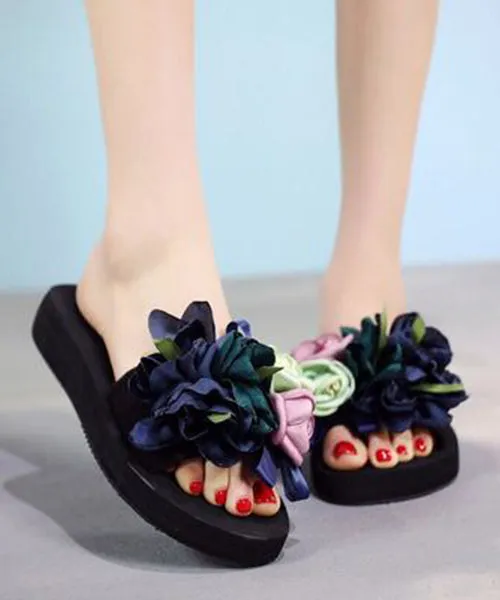 New Fashion Vacation Flower Beach Slide Sandals AP1041