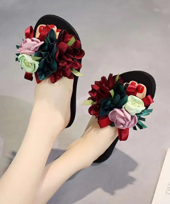 New Fashion Vacation Flower Beach Slide Sandals AP1041