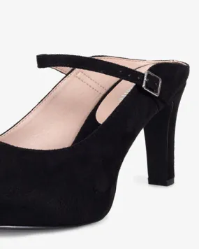 Parisa Elegant Peep-toe High Heels - Black