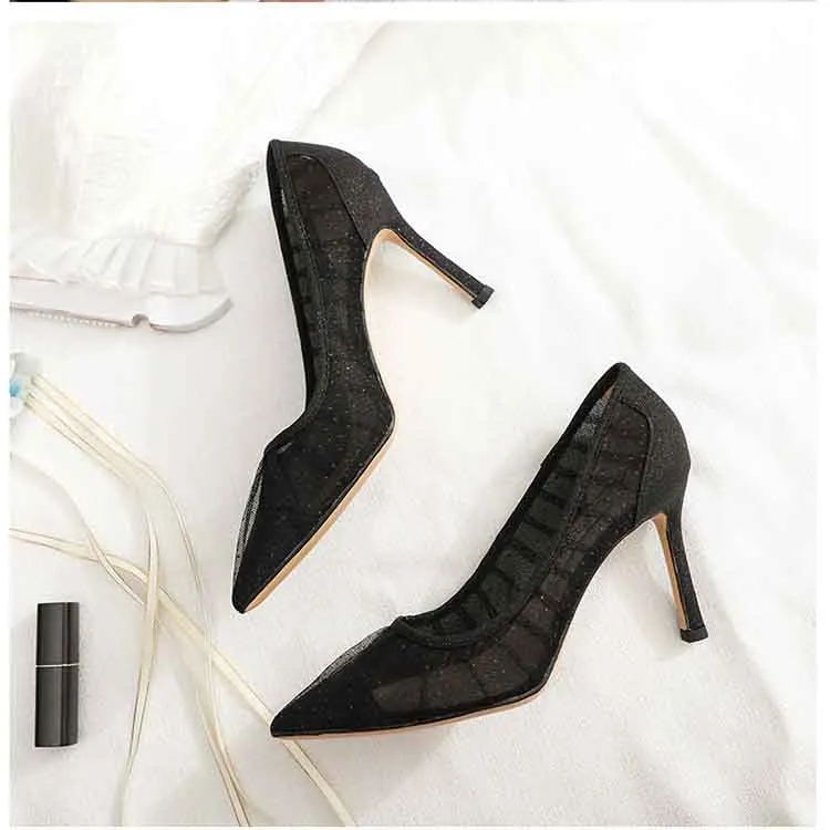 Pointed Toe High Heels Women Pumps Transparent Party Wedding Shoes