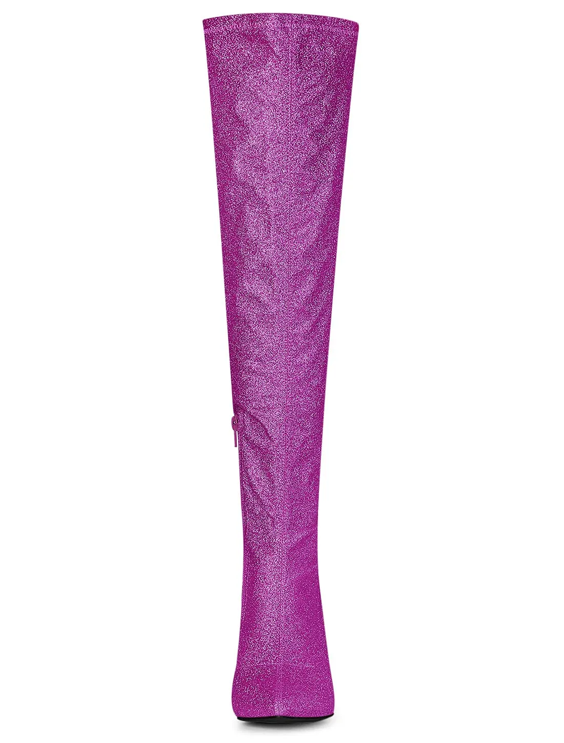 Purple Stylish Glitter Over The Knee Boots