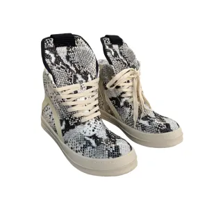 Rick Owens Geobasket Sneakers - Snakeskin Print