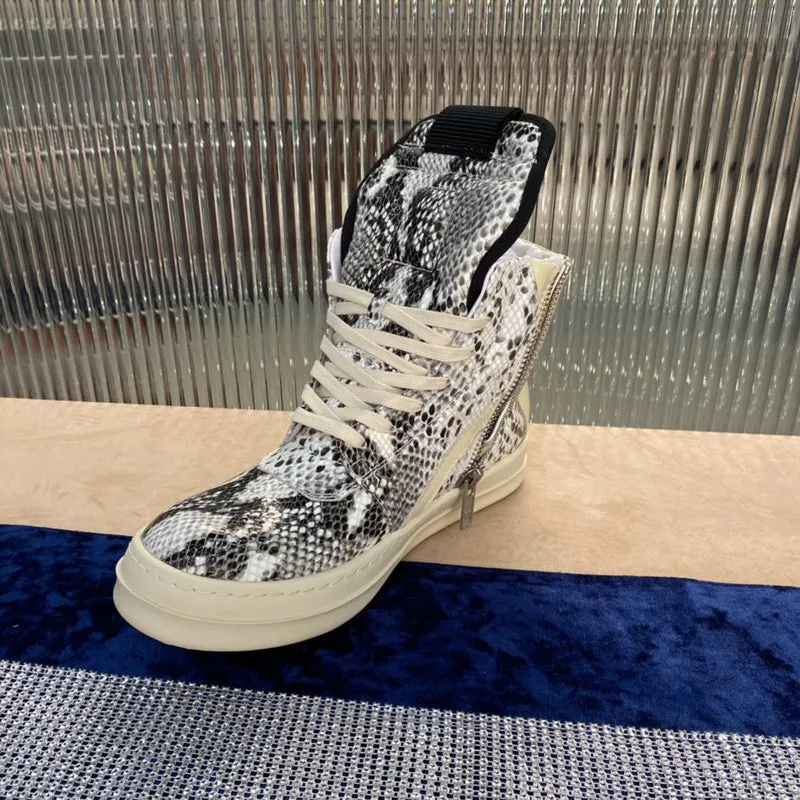 Rick Owens Geobasket Sneakers - Snakeskin Print