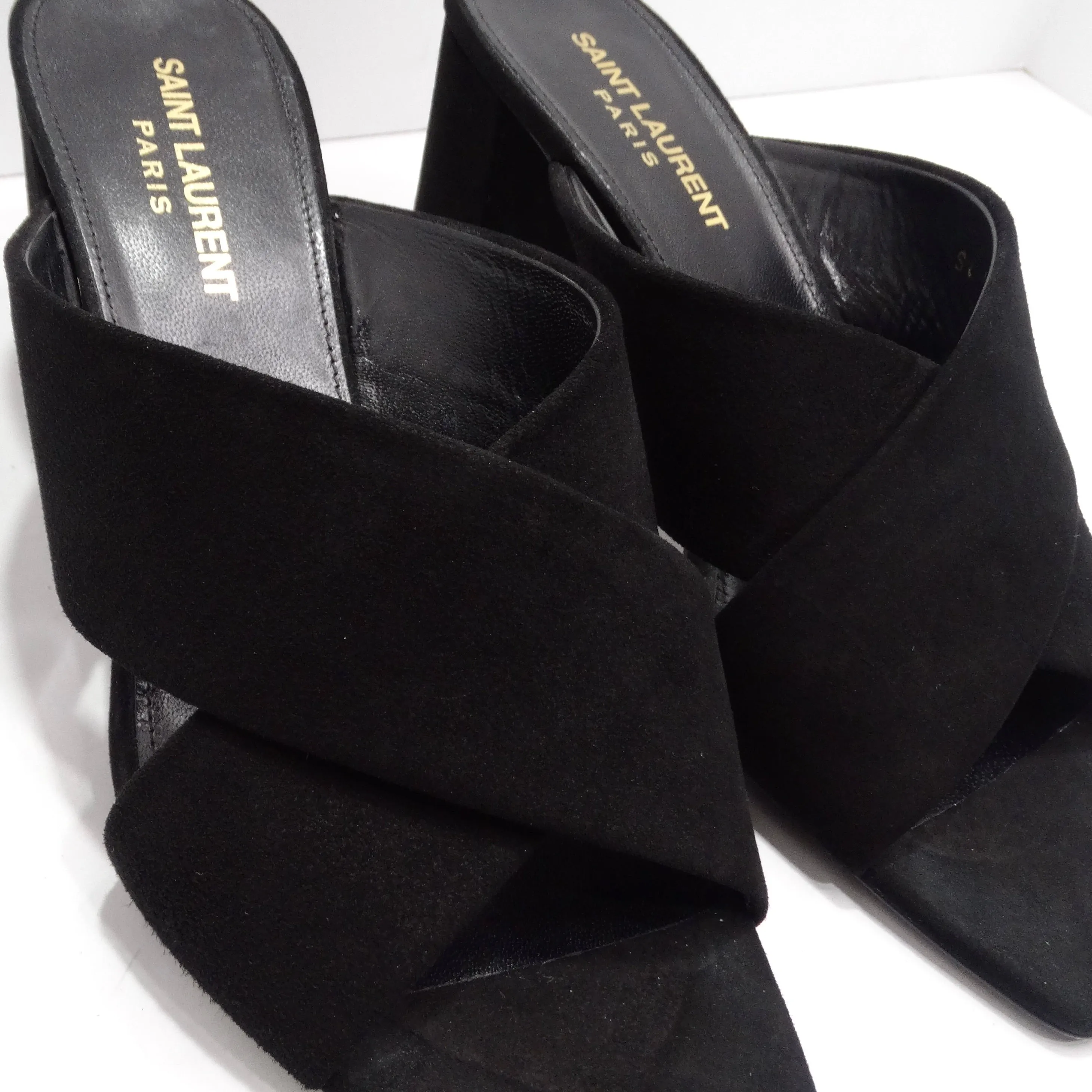 Saint Laurent Loulou Mules Black Suede