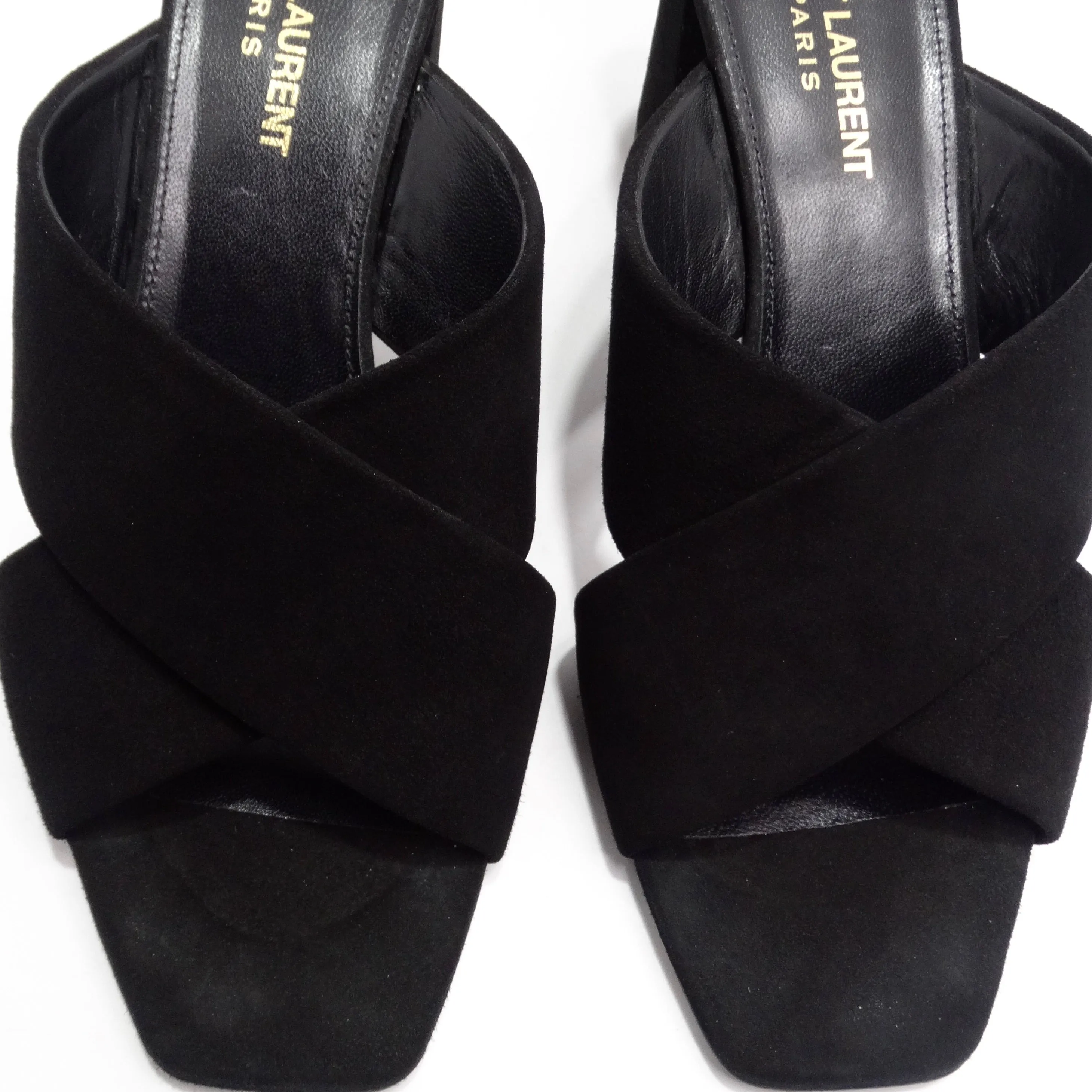 Saint Laurent Loulou Mules Black Suede