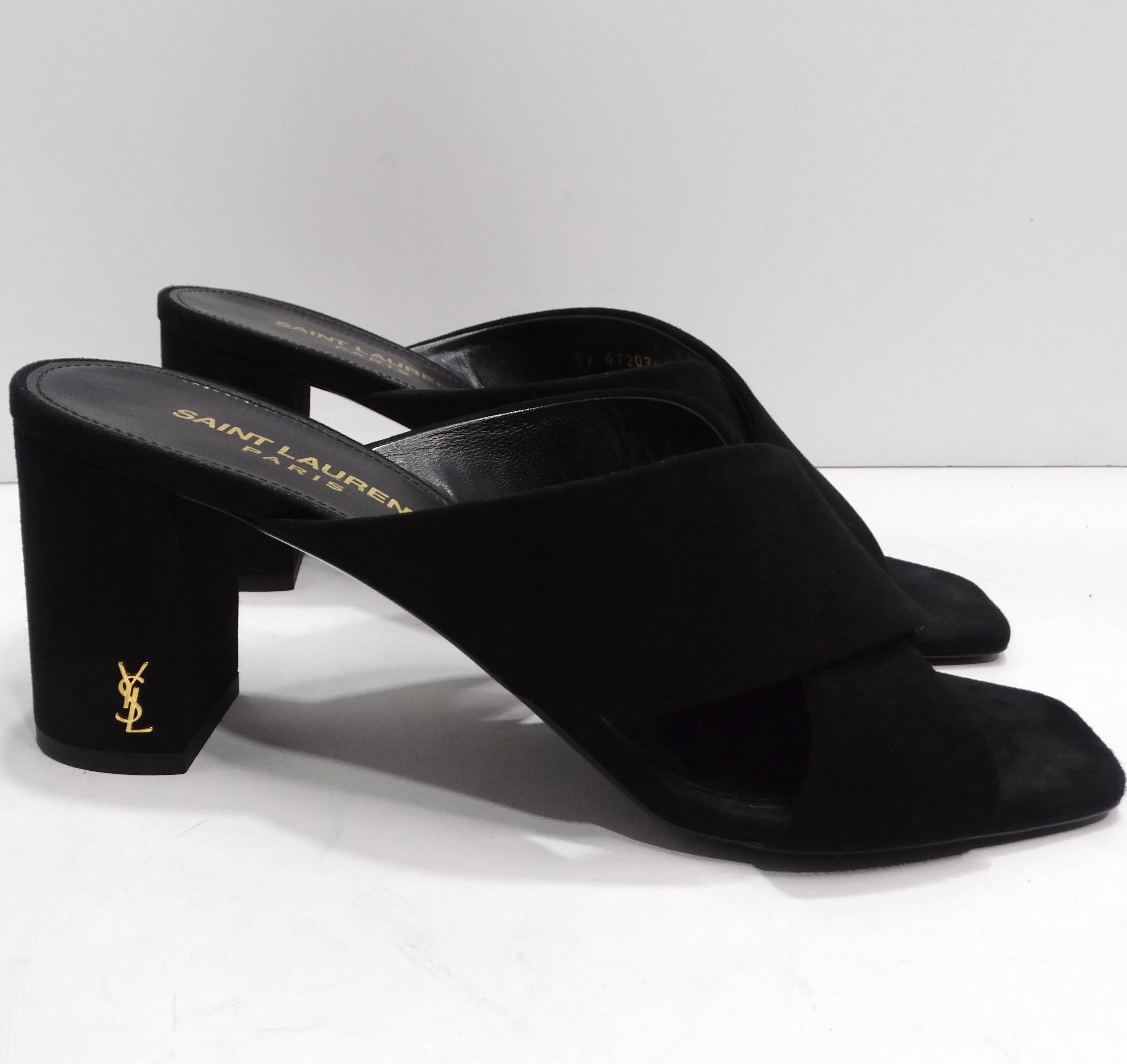 Saint Laurent Loulou Mules Black Suede