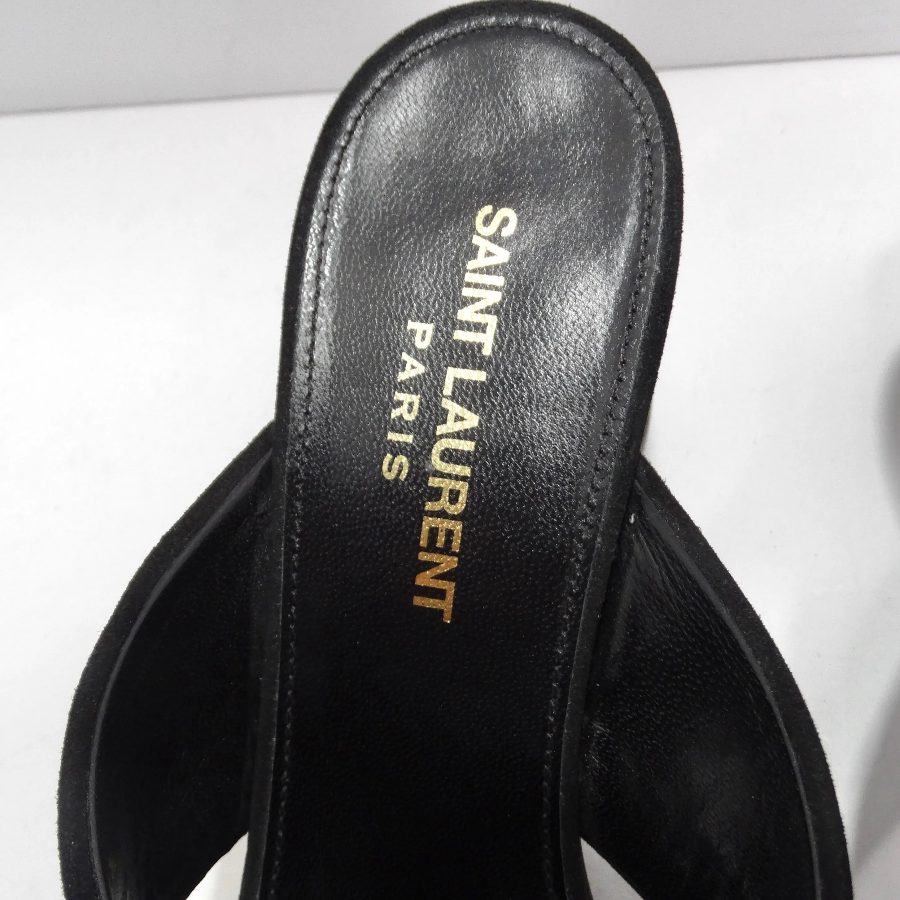 Saint Laurent Loulou Mules Black Suede