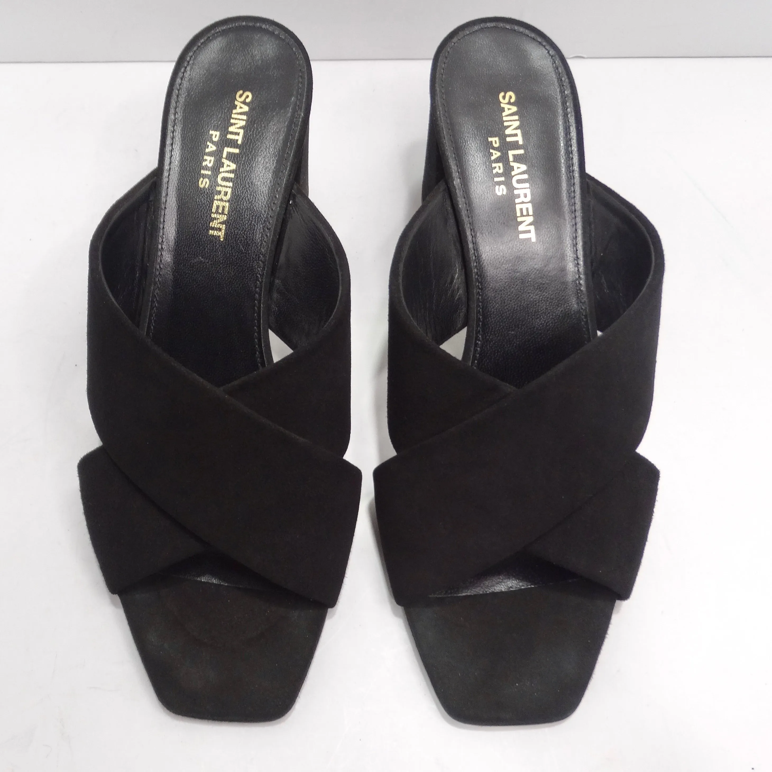 Saint Laurent Loulou Mules Black Suede