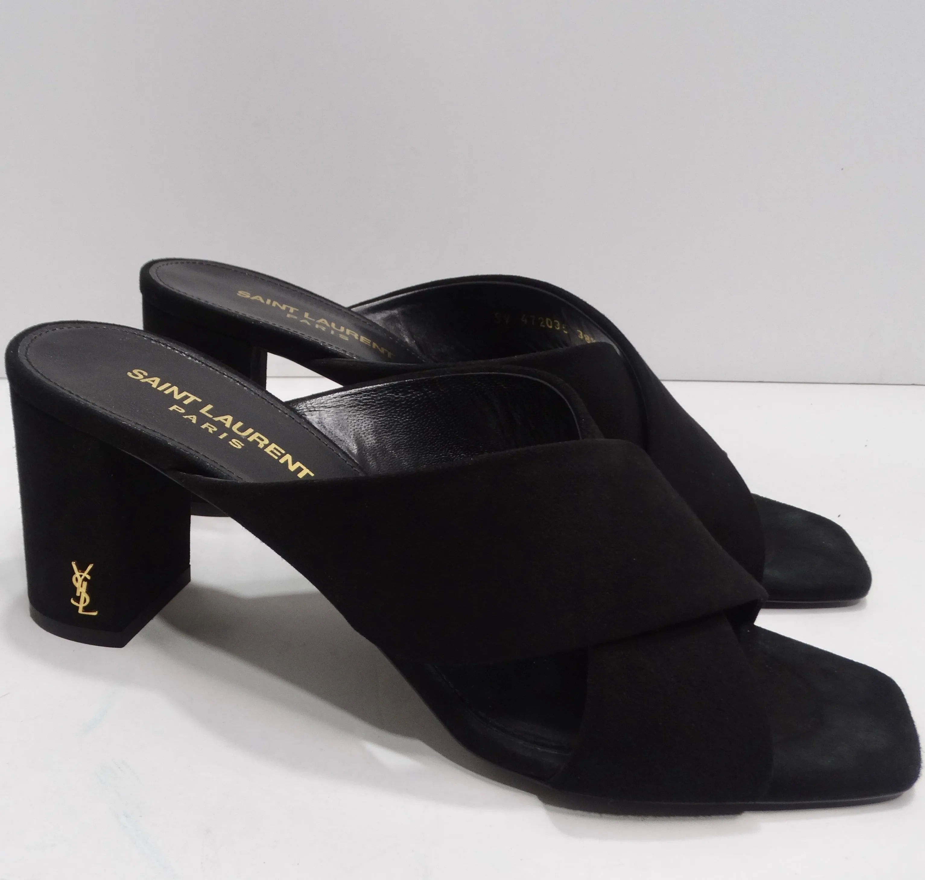 Saint Laurent Loulou Mules Black Suede