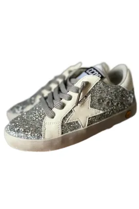 Silver Glitter Star Sneaker