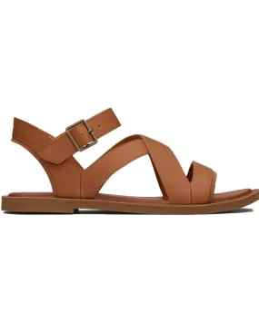 Sloane Leather Strappy Sandals in Tan