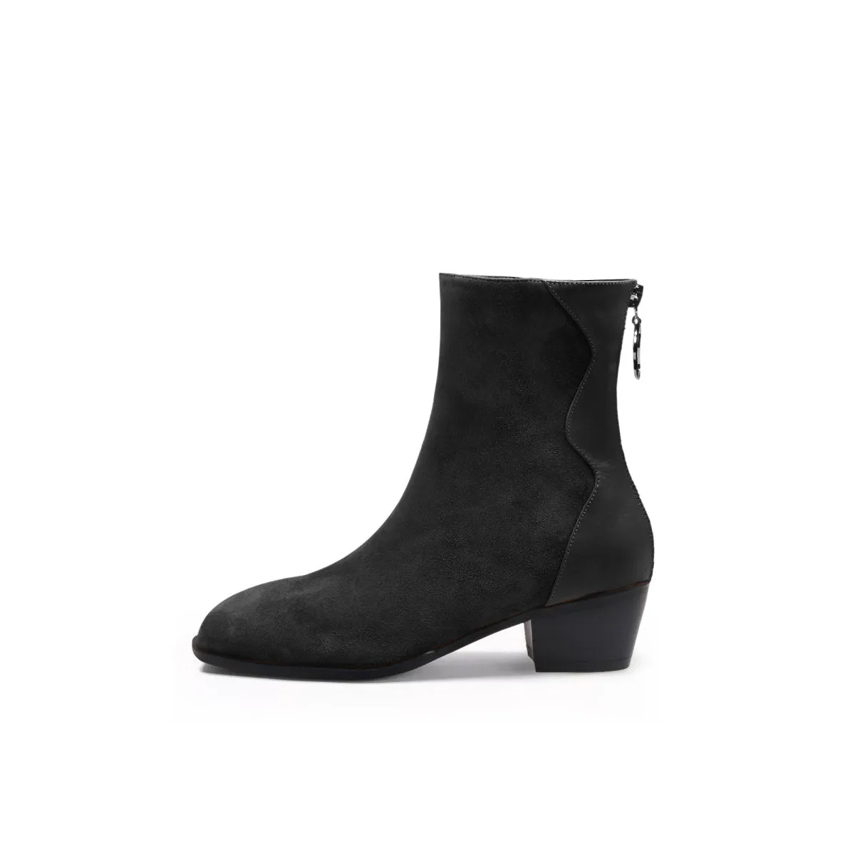 Stylish Suede Block Heel Boots