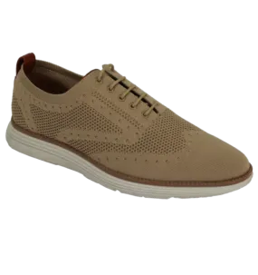 Tan khaki Men’s Sneakers Casual Lace-Up Shoes Soft Material Rubber Sole