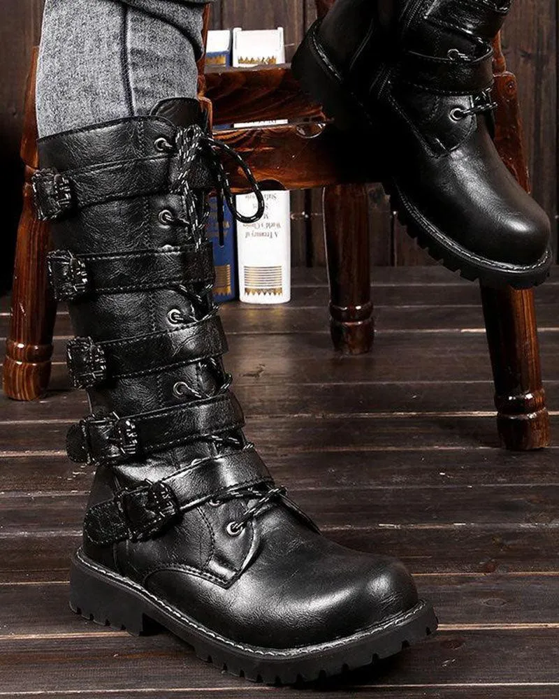 Techwear Punk Motorcycle Riding Boots