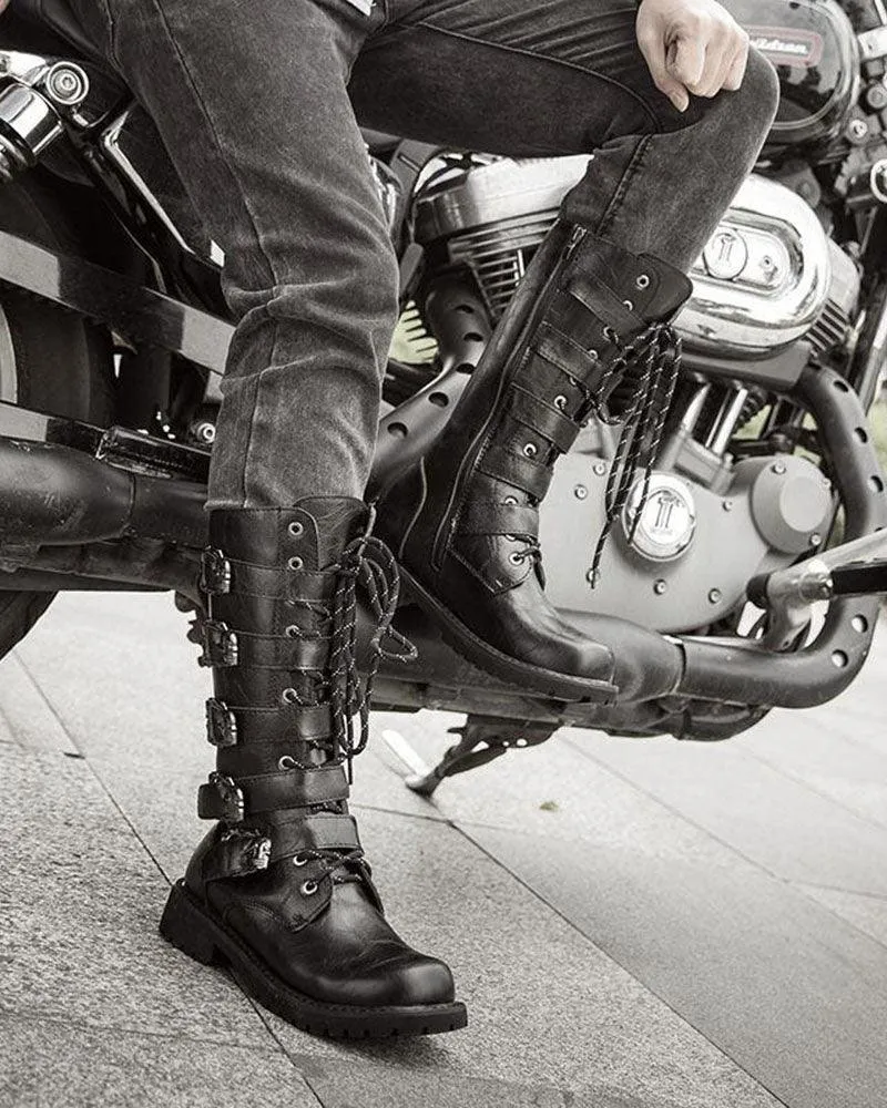 Techwear Punk Motorcycle Riding Boots