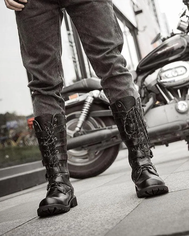 Techwear Punk Motorcycle Riding Boots