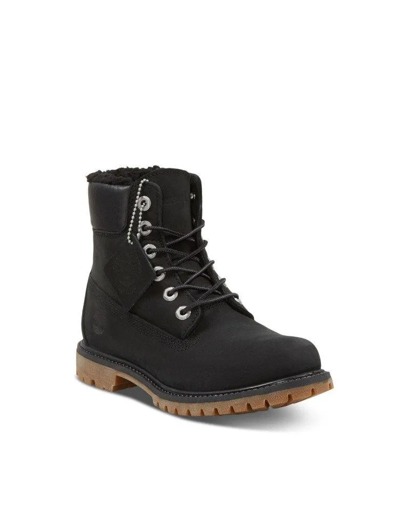 Timberland Women's Premium 6" Warm Fleece Black Nubuck (TB0A198I001)