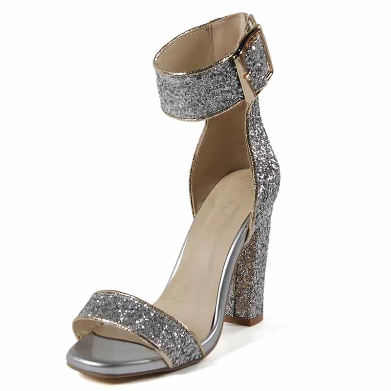 Wedding High Heels Shoes Bridal Glitter Heels For A Summer Party