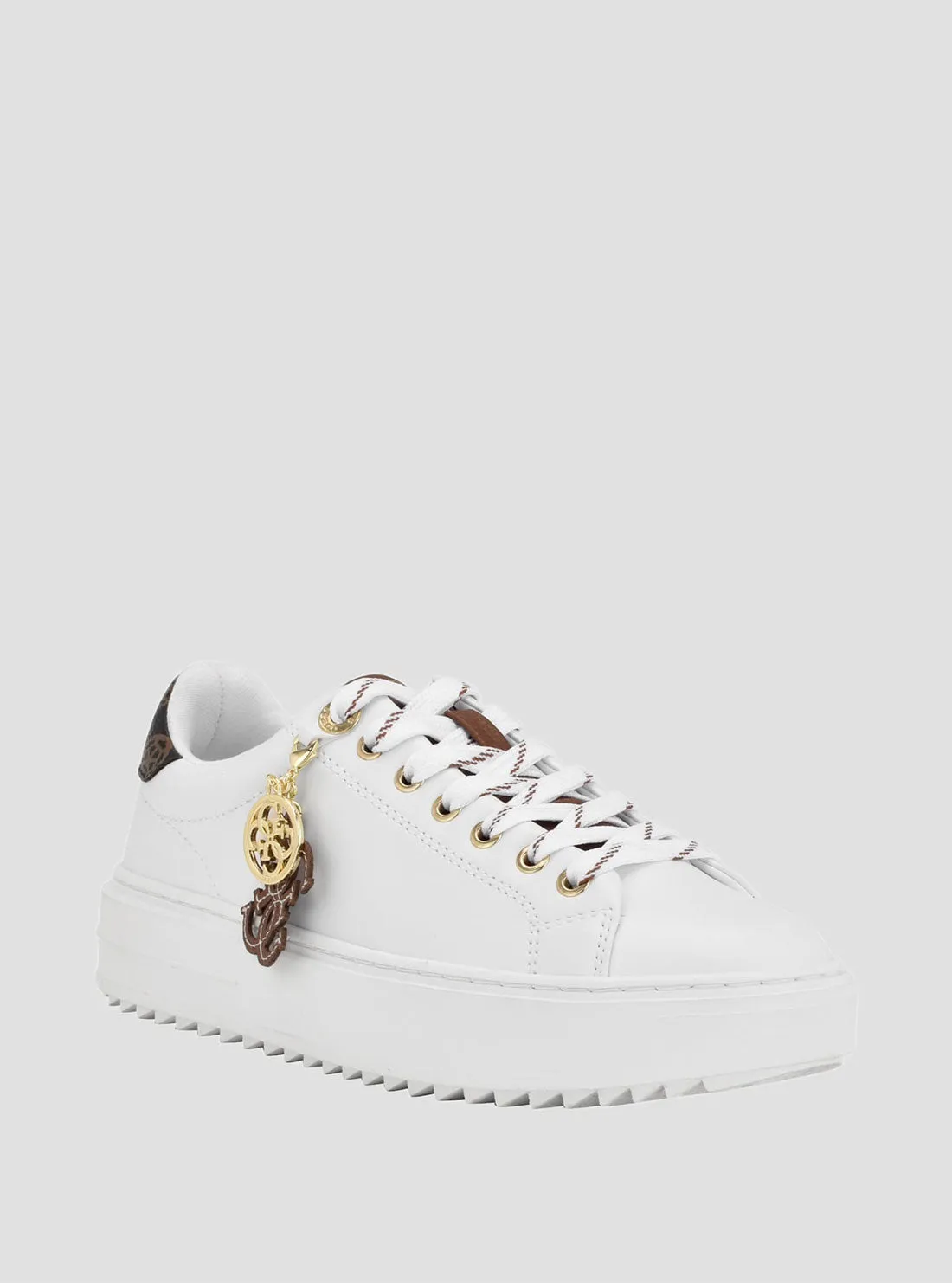 White Denesa Chunky Low-Top Sneakers