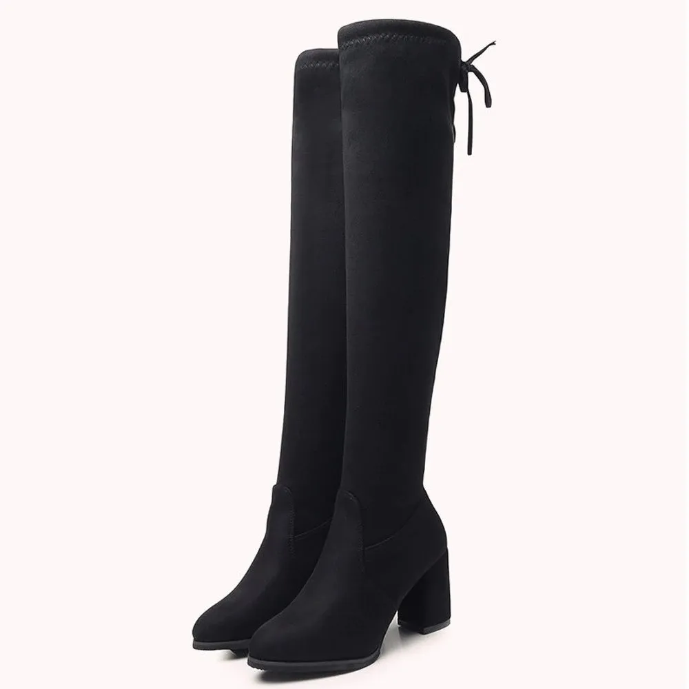 Women's Winter Warm High-Heeled Over-The-Knee Boots