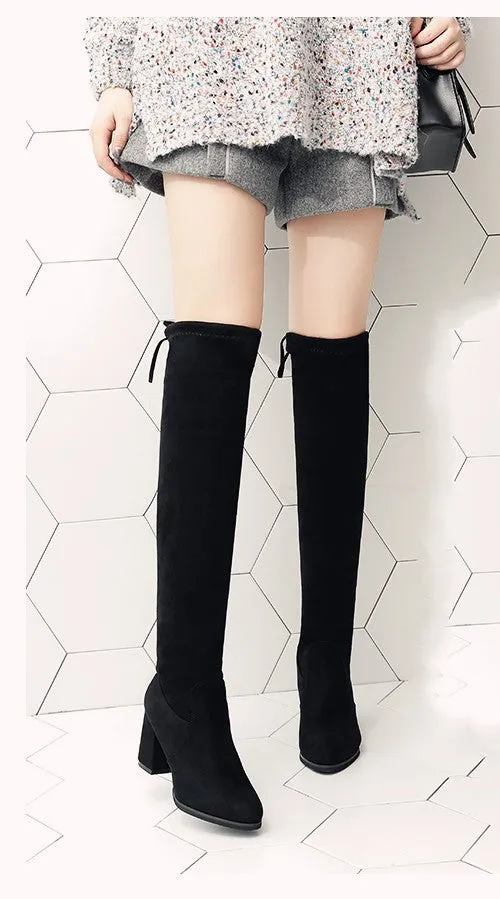 Women's Winter Warm High-Heeled Over-The-Knee Boots