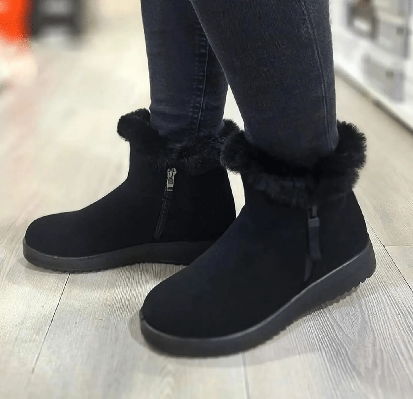 Women's Winter Warm Zipper Ankle Boots - 2029